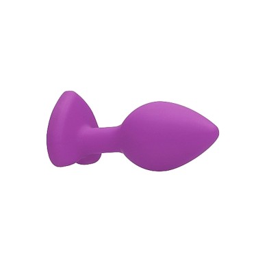 Diamond Heart Butt Plug - Regular - Purple